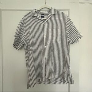 GAP Linen Stripes Button Down Short Sleeve